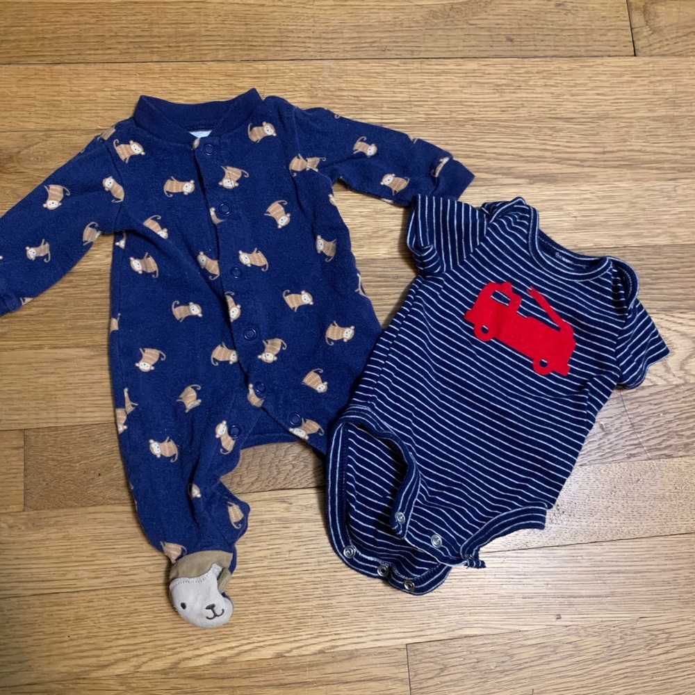 Sleepwear footie and onesie